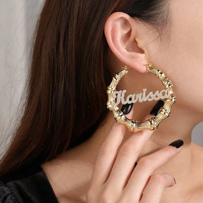 Frosted Bamboo Hoops